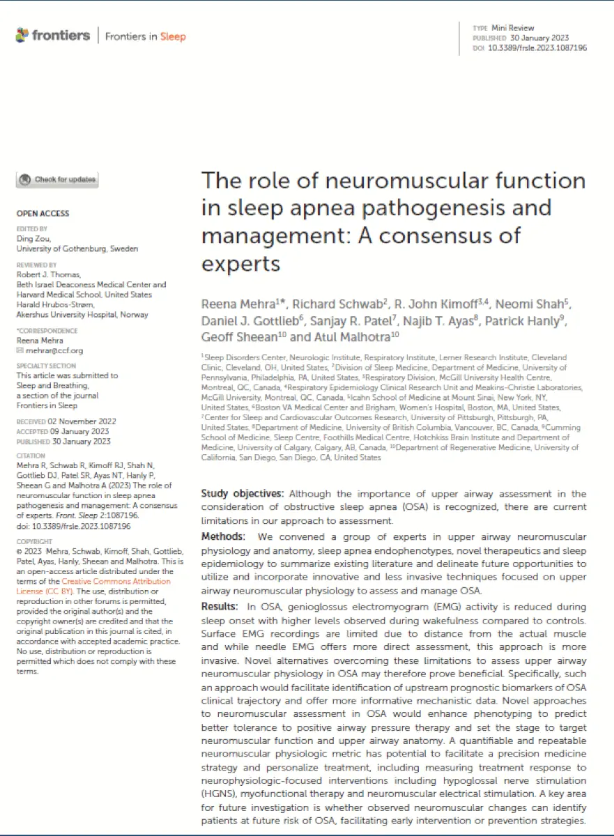 Osa Neuromuscular Function White Paper